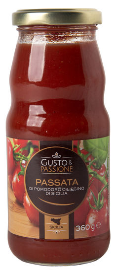 Immagine di GUSTO & PASSIONE SALSA PASSATA DI POMOMODORO GR.360