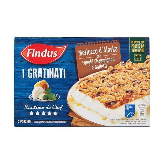 Immagine di FINDUS FILETTO MERLUZZO GRATINATO G.300 FUNGHI