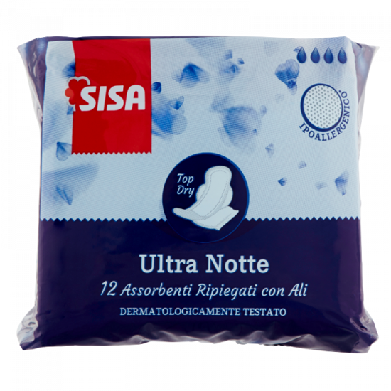 Immagine di SISA ASSORBENTI ULTRA NOTTE RIPIEGATI CON ALI X 12