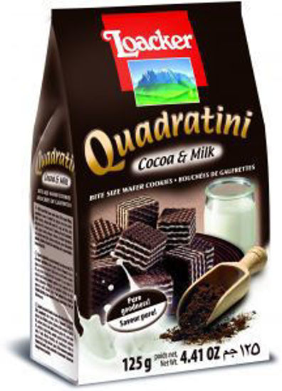 Immagine di LOACKER QUADRATINI CACAO/MILK GR.125
