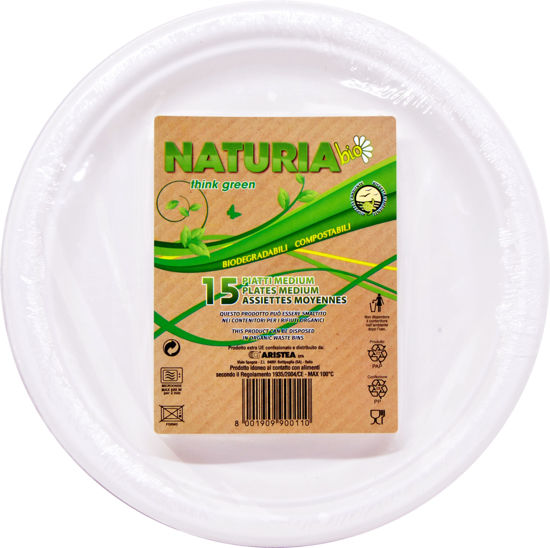 Immagine di NATURIA BIO PIATTI BIANCHI PIANI X15