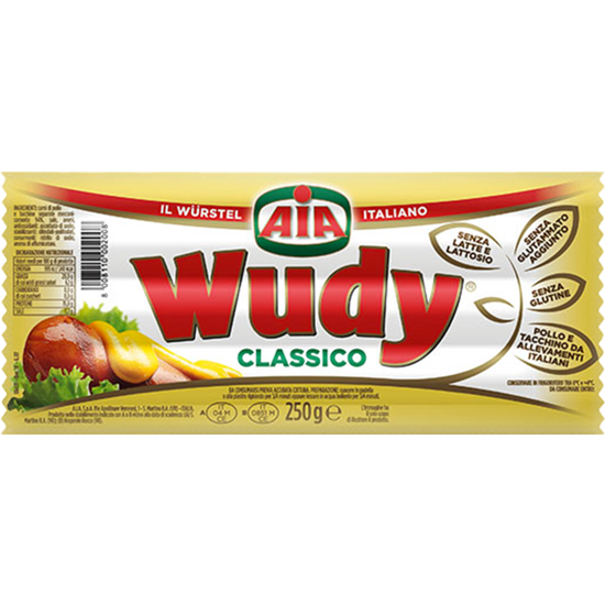 Immagine di AIA WURSTEL WUDY CLASSICO GR.250
