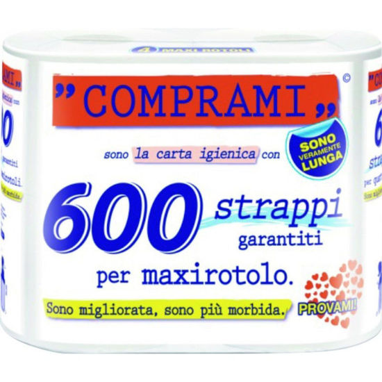 Immagine di PERLA IGIENICA MAXI 4 ROTOLI 600 STRAPPI