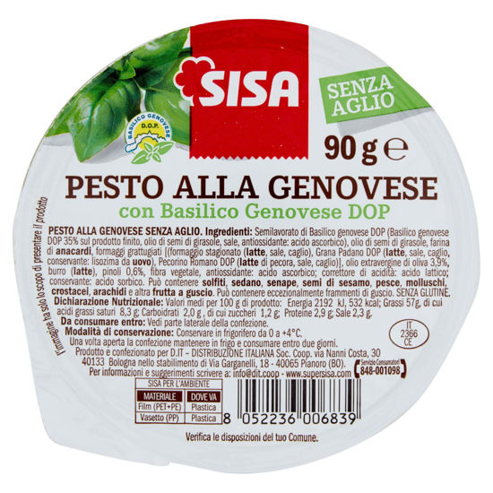 Immagine di SISA PESTO GENOVESE S/AGLIO GR.90