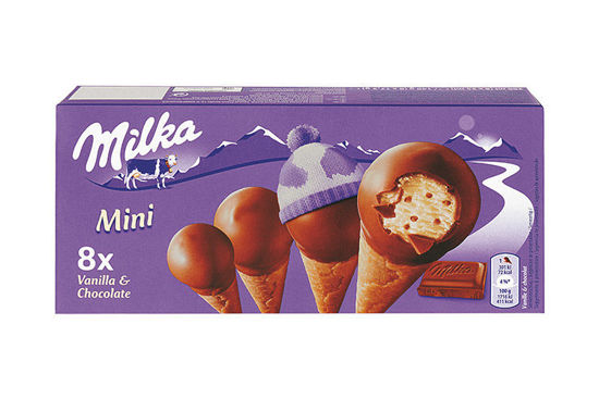 Immagine di MILKA MINI CONI VANIGLIA/CIOCC. X8