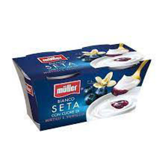 Immagine di MULLER BIANCO SETA MIRTILLO E VANIGLIA 125X2