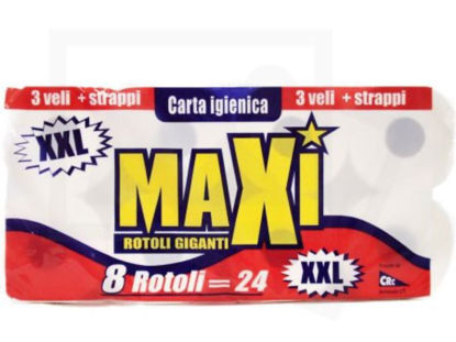 Immagine di MAXI CARTA IGIENICA XXL 3VELI  X8