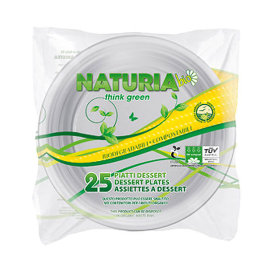 Immagine di NATURIA BIO PIATTI DESSER BIANCHI X 25