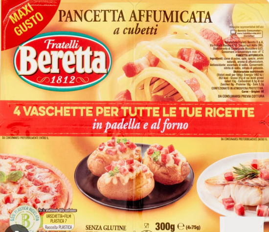 Immagine di BERETTA CUBETTI PANCETTA AFFUM. X4