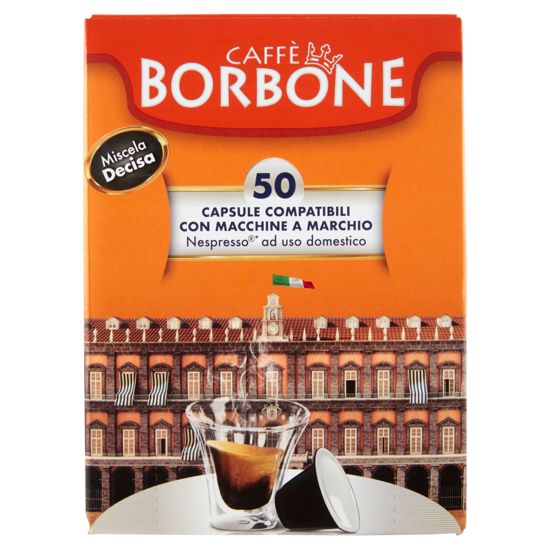 Immagine di BORBONE 50 CAPS NERA NESPRESSO DECISA