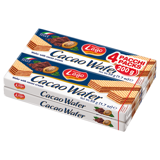 Immagine di ELLEDI WAFER MULTIPACK CACAO GR.50 X 4