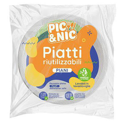 Immagine di PIC&NIC PIATTI PIANI CM.21 PZ.20