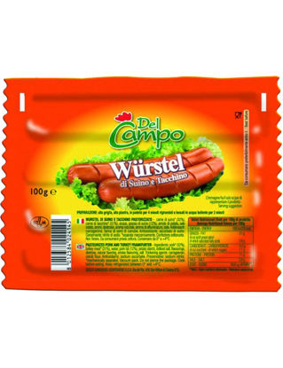 Immagine di DEL CAMPO WURSTEL SUINO\TAC GR.100