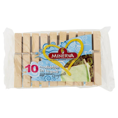 Immagine di MINERVA MOLLETTE LEGNO   X 10 PZ.