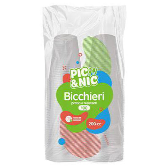 Immagine di PIC&NIC BICCHIERI TRASP.CC200 X100
