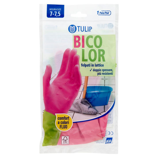Immagine di TULIP GUANTI BICOLOR FELPATI IN LATTICE