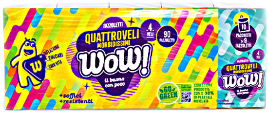 Immagine di WOW FAZZOLETTI MINI 4 VELI    9X10