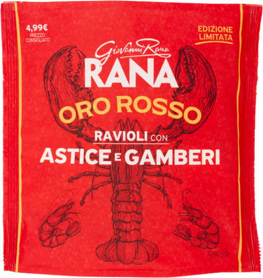 Immagine di RANA ORO ROSSO RAVIOLI ASTICE GR.250