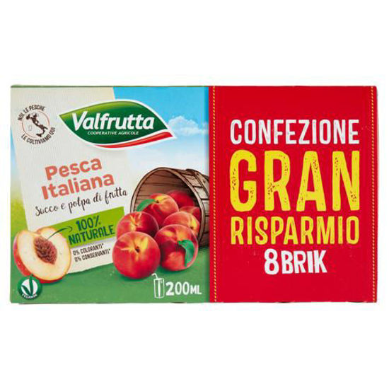 Immagine di VALFRUTTA SUCCO PESCA ML.200X8