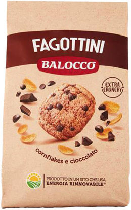 Immagine di BALOCCO BISCOTTI FAGOTTINI  CON CORNFLAKES E CIOCCOLATO GR.350