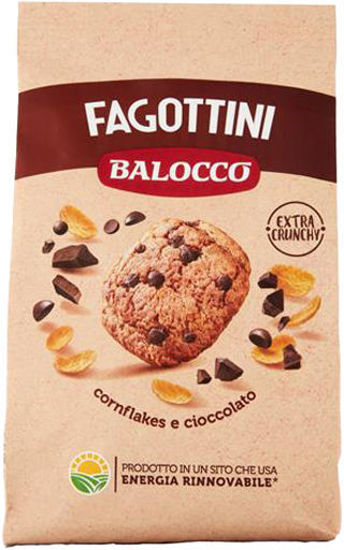 Immagine di BALOCCO BISCOTTI FAGOTTINI  CON CORNFLAKES E CIOCCOLATO GR.350