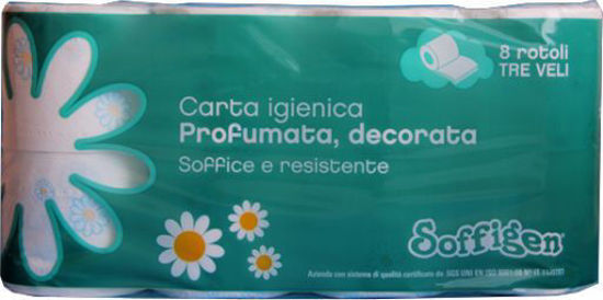 Immagine di SOFFIGEN CARTA IGIENICA DECORATA E PROFUMATA 3 VELI   X 8 ROTOLI