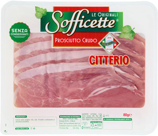 Immagine di CITTERIO SOFFICETTE CRUDO AFF.  GR.80