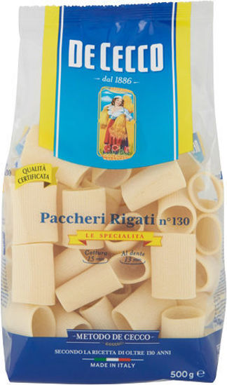 Immagine di DE CECCO PACCHERI RIGATI  GR.500