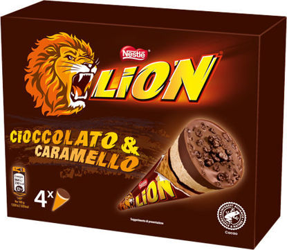 Immagine di LION ICE CONO CARAMELLO  X4  GR.288
