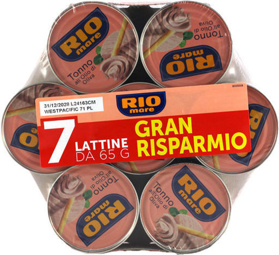 Immagine di RIO MARE TONNO OLIO OLIVA  GR.65X7