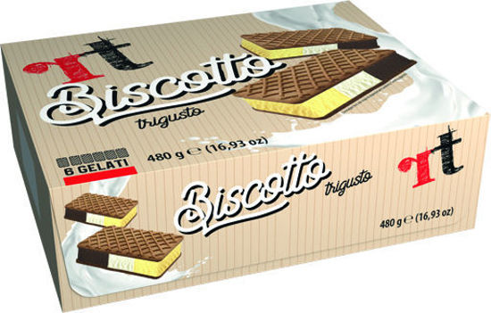 Immagine di BISCOTTO TRIGUSTO X6  GR. 480 PANNA/CACAO/ZABAIONE
