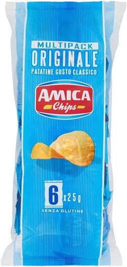 Immagine di AMICA CHIPS PATATINE GUSTO CLASSICO MULTIPACK GR.25X6