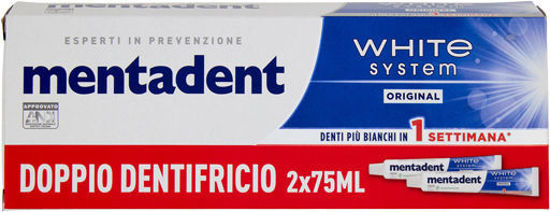 Immagine di MENTADENT DENT. WHITE SYSTEM ML 75X2 BITUBO