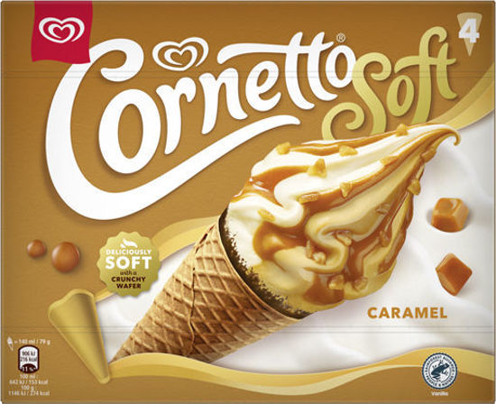 Immagine di ALGIDA CORNETTO SOFT VAN/CARAM  X4
